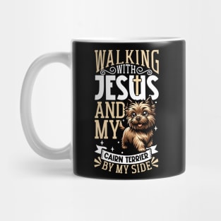 Jesus and dog - Cairn Terrier Mug